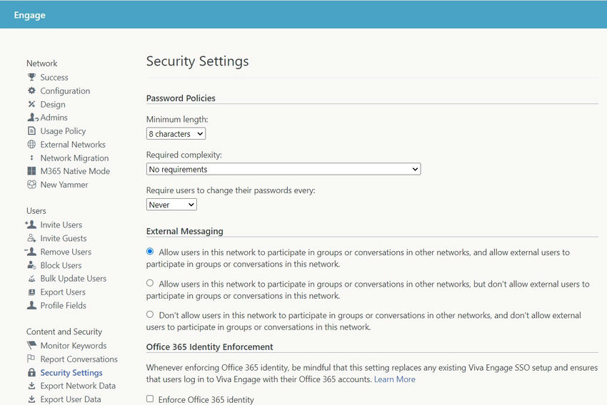 Security Settings